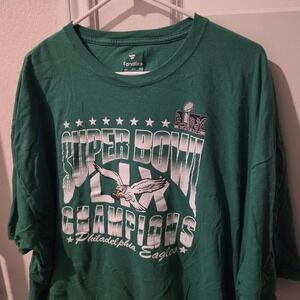 Fanatics Philadelphia Eagles Super Bowl LII Champions Green Graphic T-Shirt 5XL